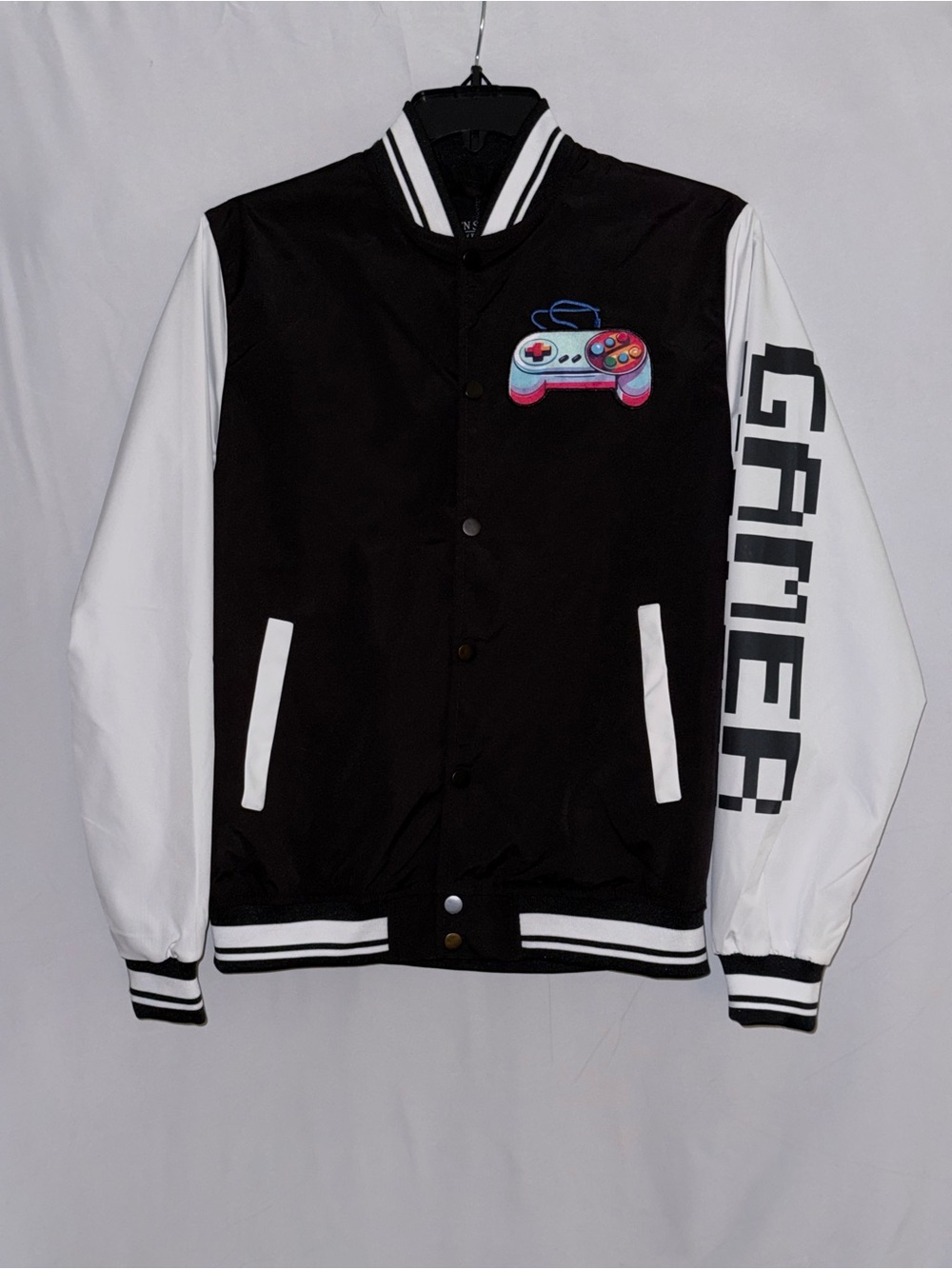 NWT Seven Souls  'GAMER FOR LIFE' Varsity Jacket Size 14/16 (Kids)